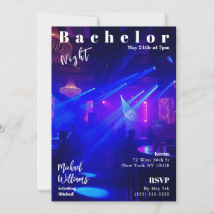 Bachelor Night Magazine Cover Einladung