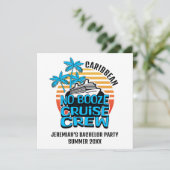 Bachelor NO BOOZE CRUISE CREW Zielort Einladung (Stehend Vorderseite)
