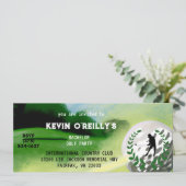 Bachelor oder Stag Golf Party Einladung Ticket (Stehend Vorderseite)