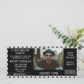Bachelor oder Stag Party Foto Einladungskarte Einladung (Stehend Vorderseite)