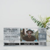 Bachelor oder Stag Party Foto Einladungskarte Einladung (Stehend Vorderseite)