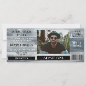 Bachelor oder Stag Party Foto Einladungskarte Einladung (Vorderseite)