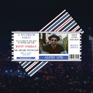 Bachelor oder Stag Party Foto Einladungskarte Einladung