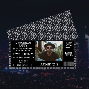 Bachelor oder Stag Party Foto Einladungskarte Einladung