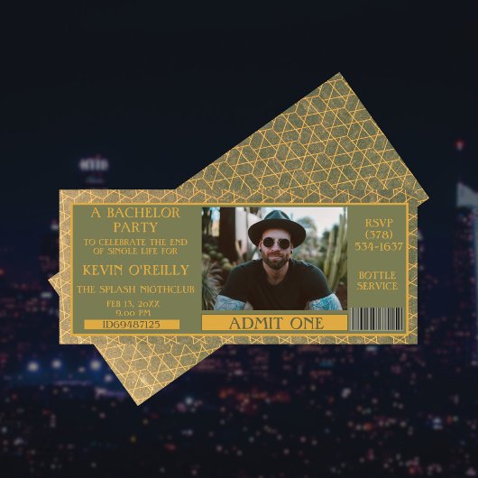 Bachelor oder Stag Party Foto Einladungskarte Einladung