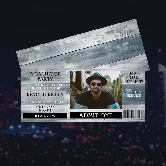 Bachelor oder Stag Party Foto Einladungskarte Einladung