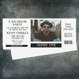 Bachelor oder Stag Party Foto Einladungskarte Einladung