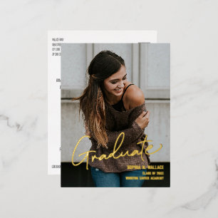Bachelor of Arts University Graduate Foto Folien Feiertagspostkarte