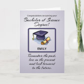 Bachelor of Science Abschluss, denken Sie an die V Karte (Vorderseite)