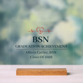 Bachelor of Science in Nursing Benutzerdefinierter Acrylschild (Neutral)