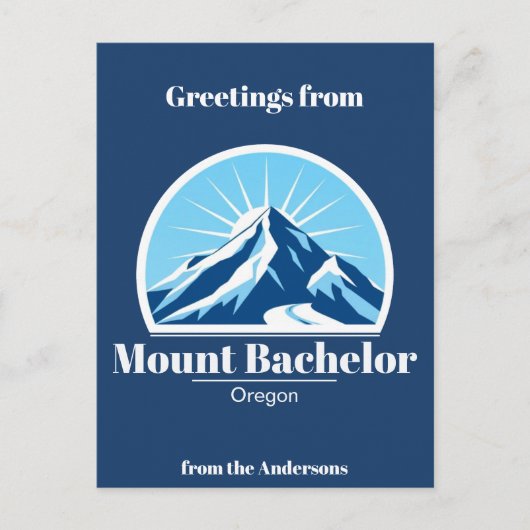 Bachelor Oregon Berg Skigebiet Postcard Postkarte (Vorderseite)