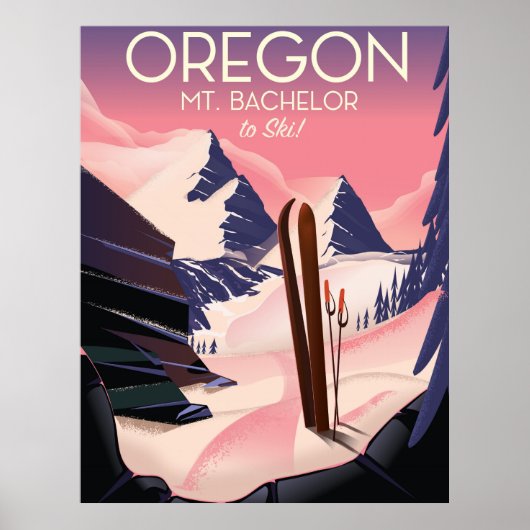Bachelor Oregon Skifahrplakat Poster (Vorne)
