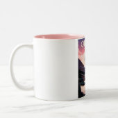 Bachelor Oregon Skifahrplakat Zweifarbige Tasse (Links)