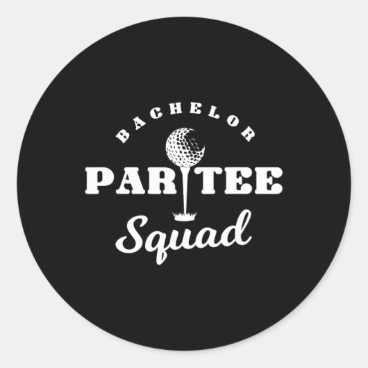 Bachelor Par-tee Squad Funny Golf Bachelor Party P Runder Aufkleber (Vorderseite)
