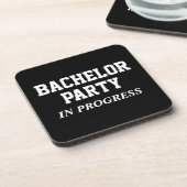 Bachelor-Partei im Gange Getränkeuntersetzer (Linke Seite)