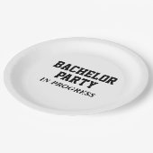 Bachelor-Partei im Gange Pappteller (Schrägansicht)