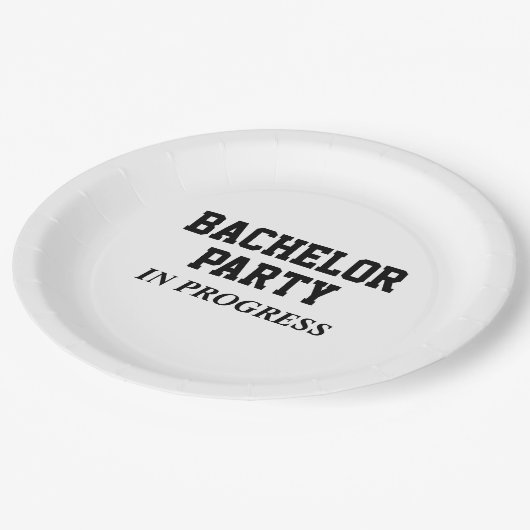 Bachelor-Partei im Gange Pappteller (Schrägansicht)