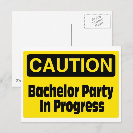 Bachelor-Partei im Gange Postkarte (Vorne/Hinten)