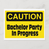 Bachelor-Partei im Gange Postkarte (Vorderseite)
