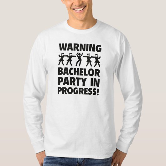 Bachelor-Partei wird gewarnt T-Shirt (Vorderseite)