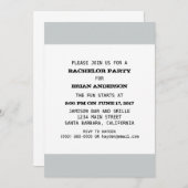 Bachelor-Parteivorlage Einladung (Vorne/Hinten)