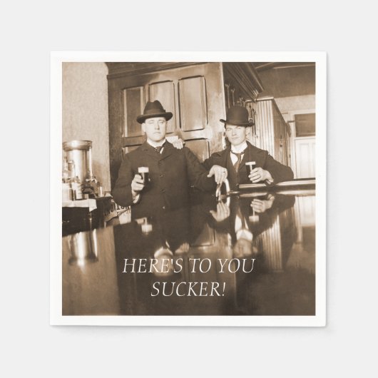 BACHELOR PARTY 1890 MÄNNER BIER HIER SIND 2 IHR SU SERVIETTE (Vorderseite)