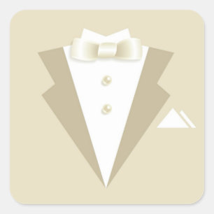 Bachelor-Party-Anzug Quadratischer Aufkleber