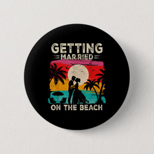Bachelor Party auf der Strandbrücke heiraten Button