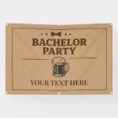 Bachelor Party Banner. Bier-Tasse | Drag&Drop Banner (Horizontal)