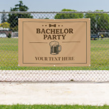 Bachelor Party Banner. Bier-Tasse | Drag&Drop