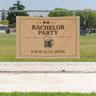 Bachelor Party Banner. Bier-Tasse Drag&Drop Banner