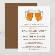 Bachelor Party Beer Cheers Wedding