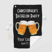 Bachelor Party Beer Cheers Wedding Golf Handtuch (Insitu)