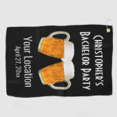 Bachelor Party Beer Cheers Wedding Golf Handtuch (Horizontal)