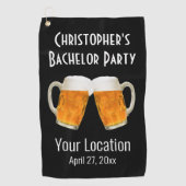 Bachelor Party Beer Cheers Wedding Golf Handtuch (Vorderseite)
