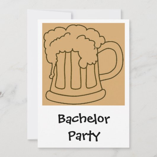 Bachelor Party Beer Einladung (Vorderseite)