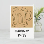 Bachelor Party Beer Einladung (Stehend Vorderseite)