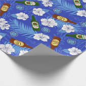 Bachelor Party Beer Flasche Tropische Blume Hochze Geschenkpapier (Ecke)
