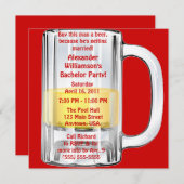 Bachelor Party Beer Tasse Einladung (Vorne/Hinten)