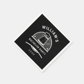 Bachelor Party Black and White Biere Serviette (Ecke)