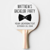 Bachelor Party Black Bow Krawatte Gastgeschenk Hoc Tischtennis Schläger (Vorderseite)