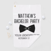 Bachelor Party Black Bow Krawatte Hochzeit Golfhandtuch (Insitu)