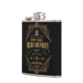 Bachelor Party | Black & Gold Art Deco Speakeasy Flachmann (Links)
