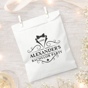 Bachelor Party Black Krawatte Geschenktütchen