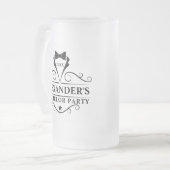 Bachelor Party Black Krawatte Mattglas Bierglas (Vorderseite Links)