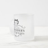 Bachelor Party Black Krawatte Mattglastasse (Vorderseite Links)