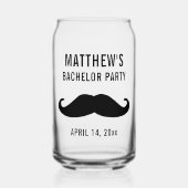 Bachelor Party Black Mustache Gastgeschenk Hochzei Dosenglas (Vorderseite)