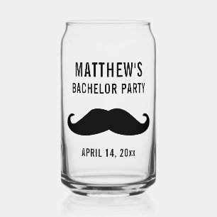 Bachelor Party Black Mustache Gastgeschenk Hochzei Dosenglas