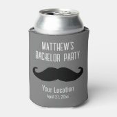 Bachelor Party Black Mustache Gastgeschenk Hochzei Dosenkühler (Kanne Vorderseite)