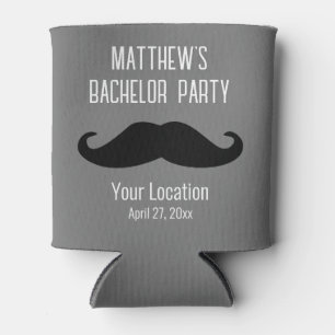 Bachelor Party Black Mustache Gastgeschenk Hochzei Dosenkühler